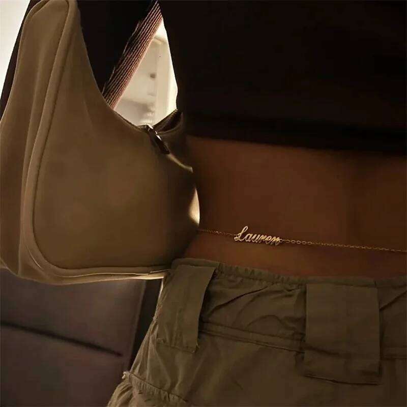 Custom Stainless Steel Name Belly for Women Waist Circumference Sexy Personality Body Chain Jewelry H260228