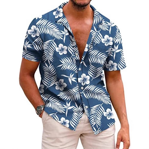 Luxury Brand Designer Clothes 2025 Summer New Hawaiian Floral Shirt For Men, Five-Sleeve Quick-Dry Beach Short Sleeve Floral Shirt For Men And Women