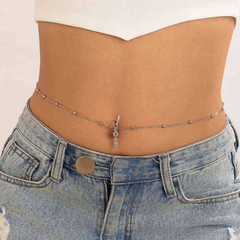 IngeSight.Z Minimalist Sexy Copper Beads Belly Waist for Women Trendy Summer Beach Bikini Body Chain Ladies Jewelry H260228