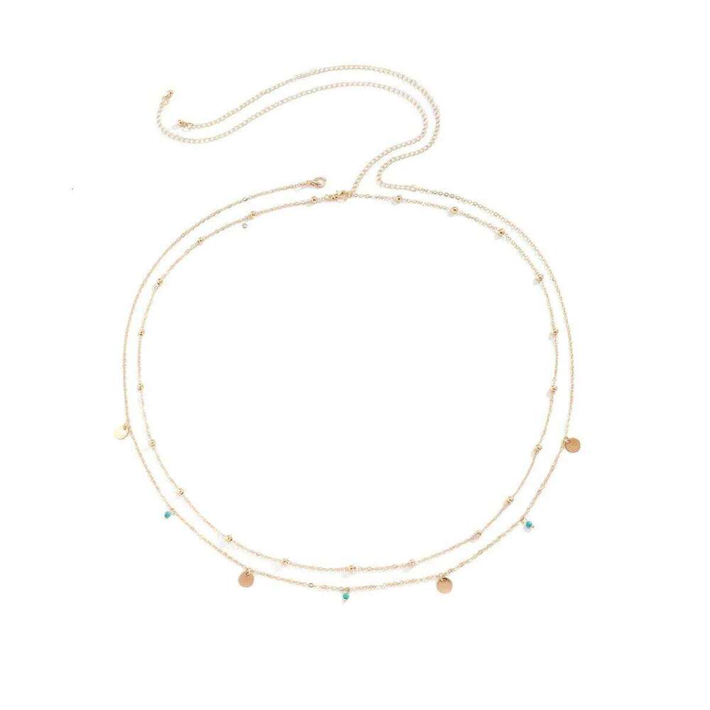 Starry Trendy Minimalist Sexy Clear Rhinestone Waist - Womens Sweet & Edgy Bikini Sparkling Body Chain H260228