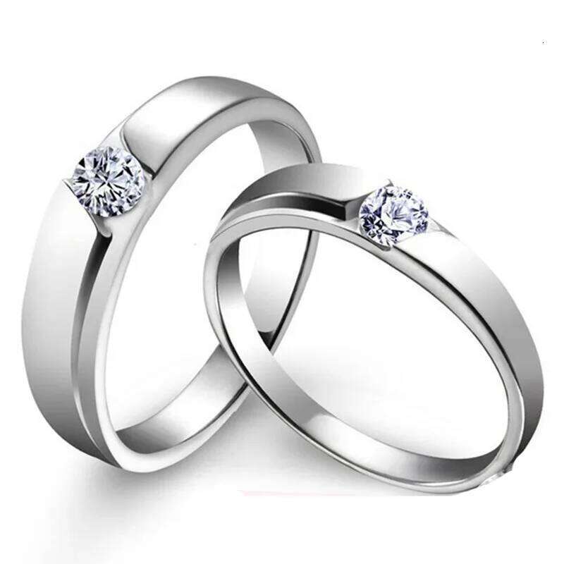 2025 Fashion Silver Color Jewelry Single Crystal for rs Claddagh Women and Men Wedding Rings H260228