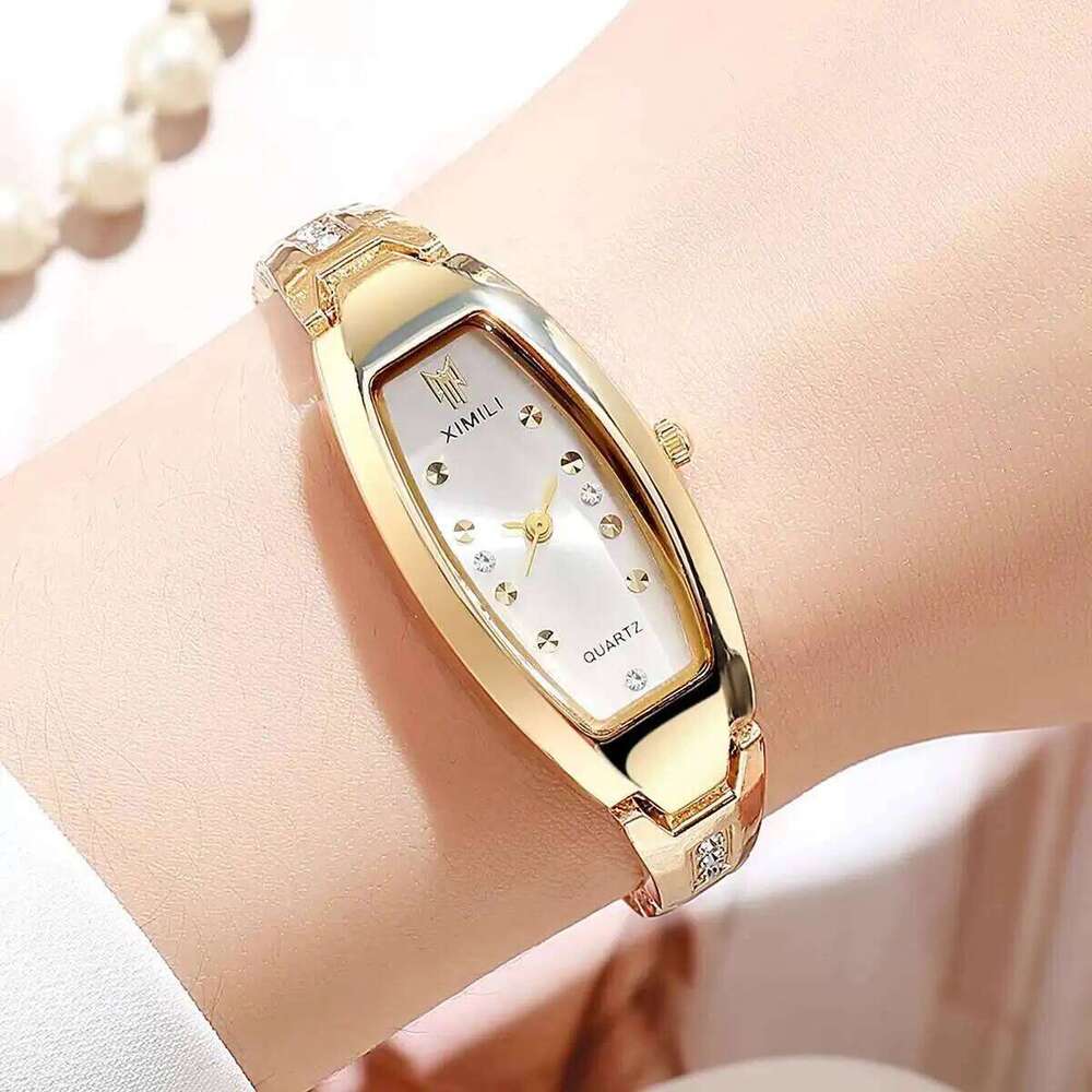 Rhinestone Women es Fashion Oval Dial Ladies Quartz Reloj MujerWithout Box H260228