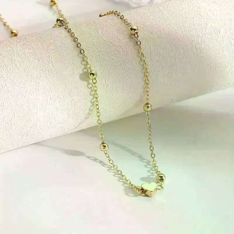 Girls Fashion Metal Heart Beaded Belly Bikini Waist Chain Body Jewelry Accessory Simple Design For Women Beachwear H260228