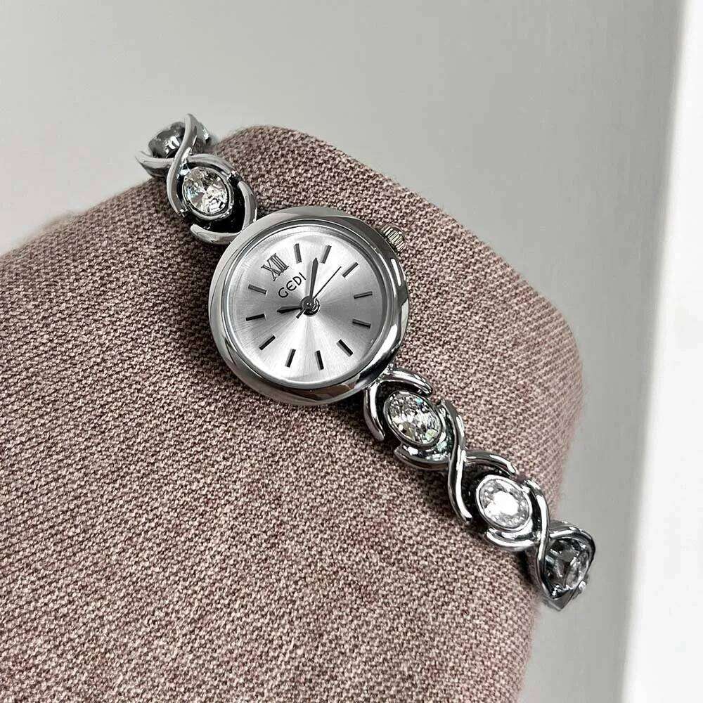 GEDI NEW Quartz Niche Design Exquisite Diamond-Studded Women's Ladies Dress Gifts H260228