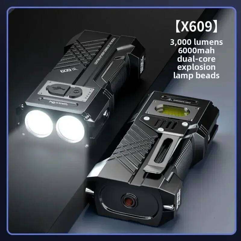 6000MAH 3000Lm Most Powerful LED Rechargeable Torch Light Flashlight Tactical Lantern Long Shot Hand Lamp For Camping Z260301