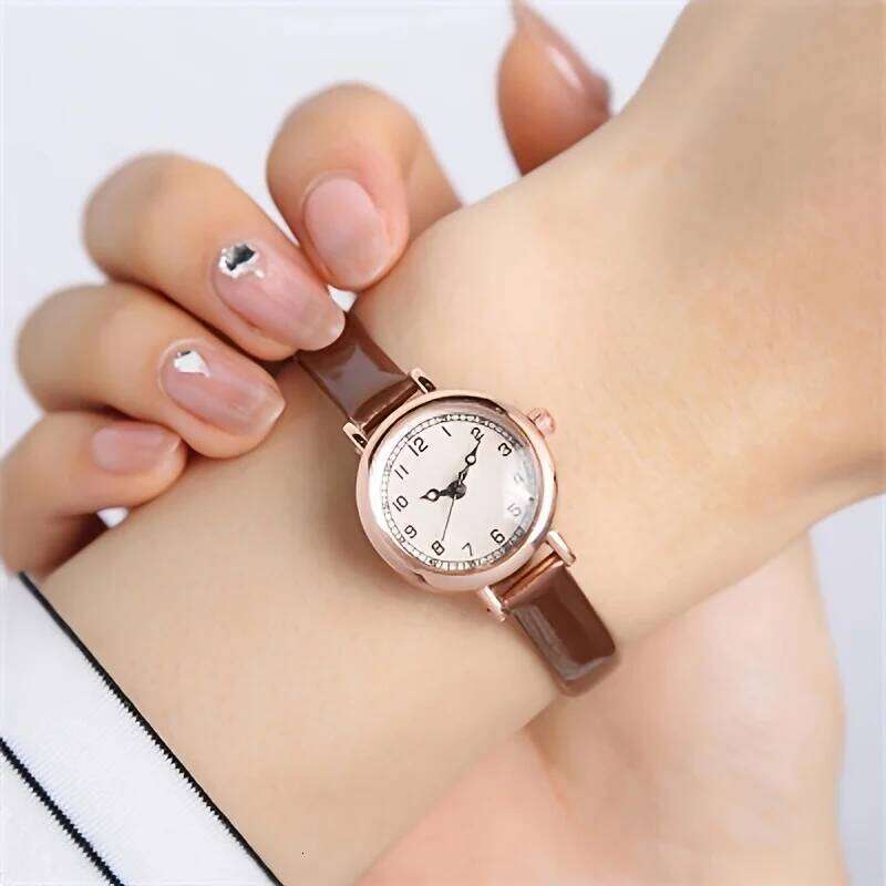 Elegant Small Arabic Dial Women es Fashion Leather Band Ladies Quartz Reloj Mujer Girls Clock Gift H260228