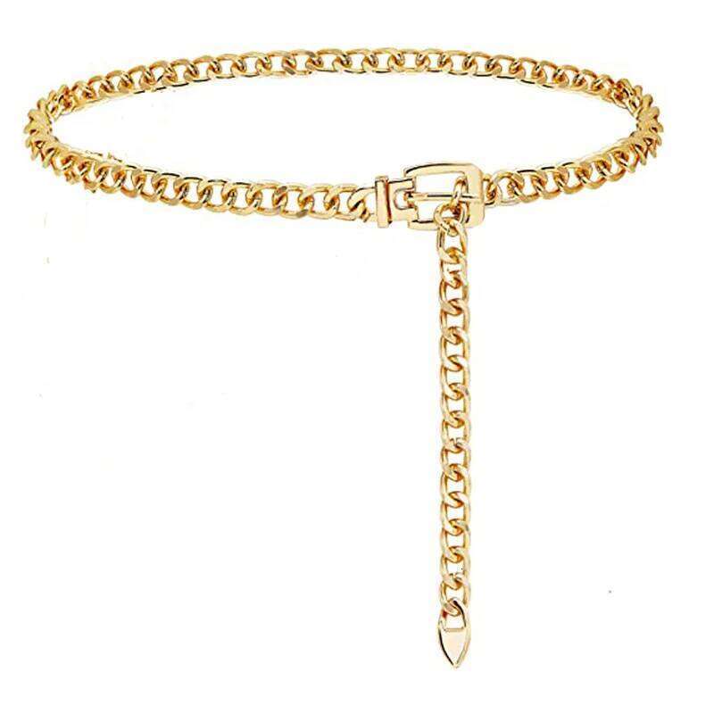 European American Metal Waist Minimalist Personalized Fashion Body Chain Cross Border Punk Versatile Women Belt H260228
