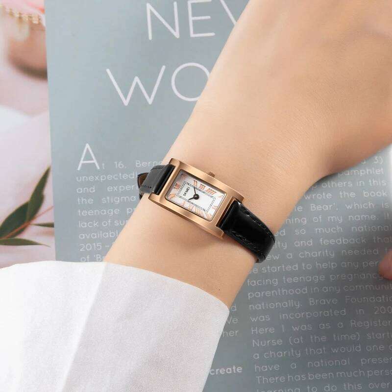 SKMEI Female Fashion Elegance es Ladies Wristes Romantic Style Waterproof Quartz Leather Strip Relogio Feminino H260228
