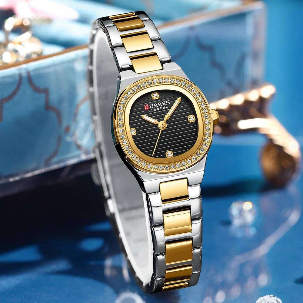 CURREN Luxury Brand Simple Style Quartz for Women NEW Dress Ladies Wristes with Rhinestones H260228