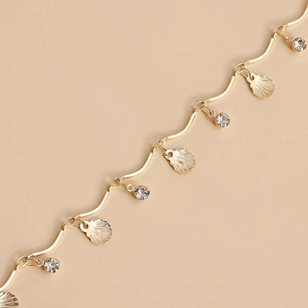 European American Cross Border Sweet Cool Double Layer Scallop Tassel Waist Creative Design Y2K Versatile Body Chain H260228