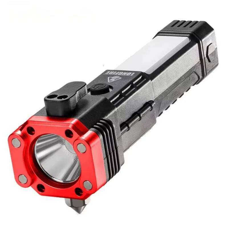 COB LED withSide Light Safety Hammer LifesavingUSB Rechargeable with Magnet Multifunction Flashlight SafetyProtection Z260301
