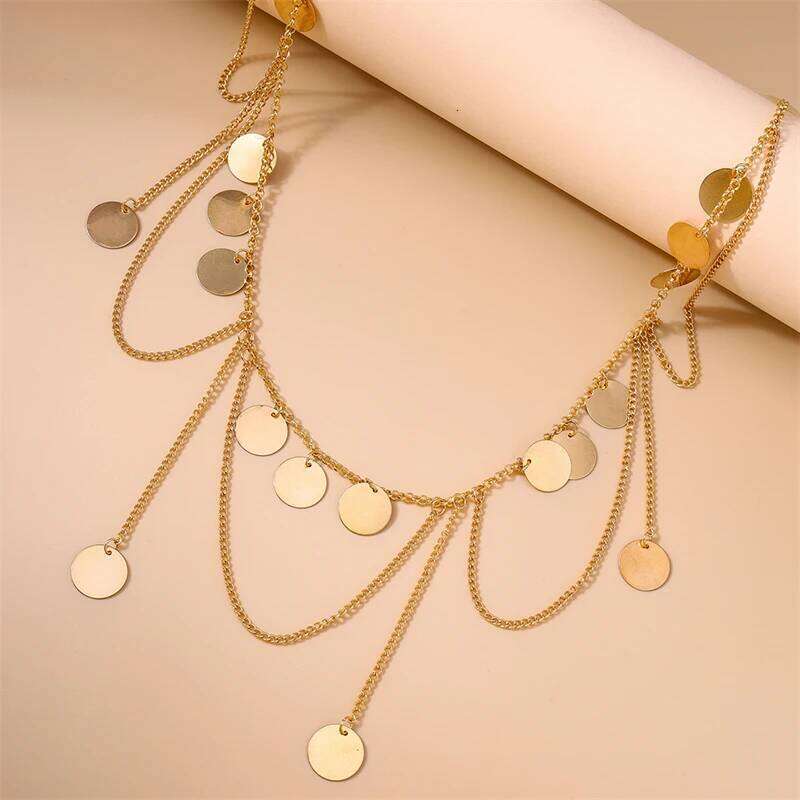 Fashion Gold Color Simple Metal Body Chain for Women's Belly Waist Summer Beach Jewelry Decoration H260228