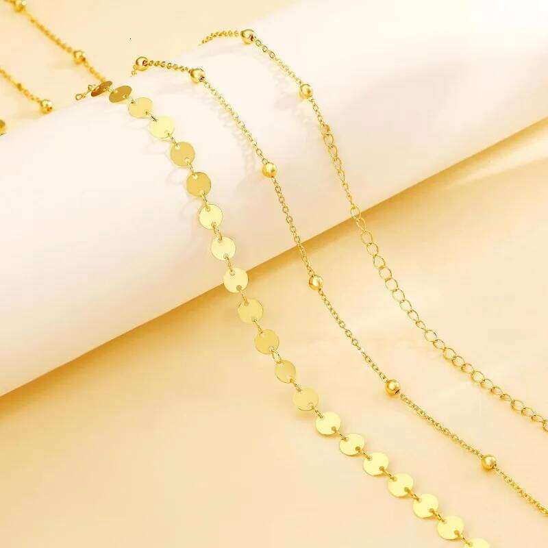 Chain, 14K Gold Plated Belly Adjustable Waterproof Body Chain Sexy Bikini Waist for Women Satellite Beads H260228