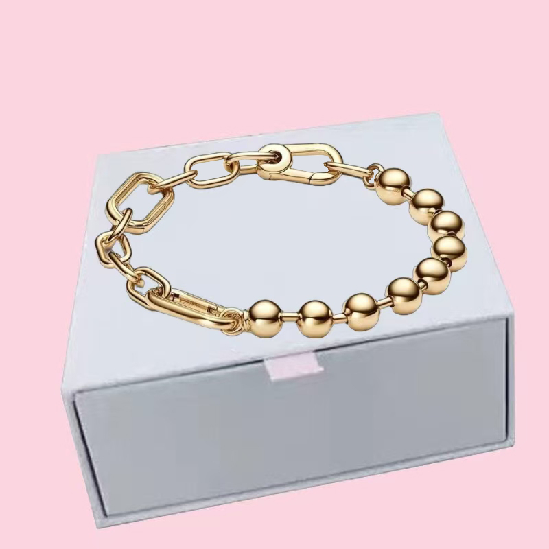 Luxury Designer ME Chain Beads Bracelets Women Authentic s925 Sterling Silver Charms Bracelet Birthday Christmas Gifts Jewelry BR119