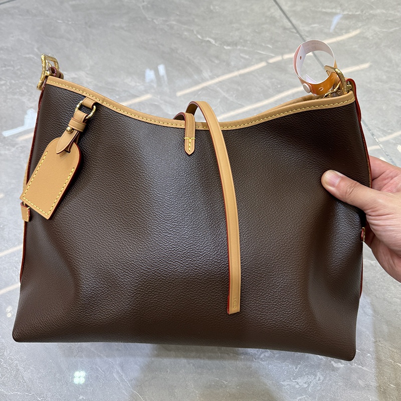 Designer Women Canvas Leather Carryall Tote Bag MM PM Vintage Hobo 2-in-1 Handbag With Detachable Strap Wallet