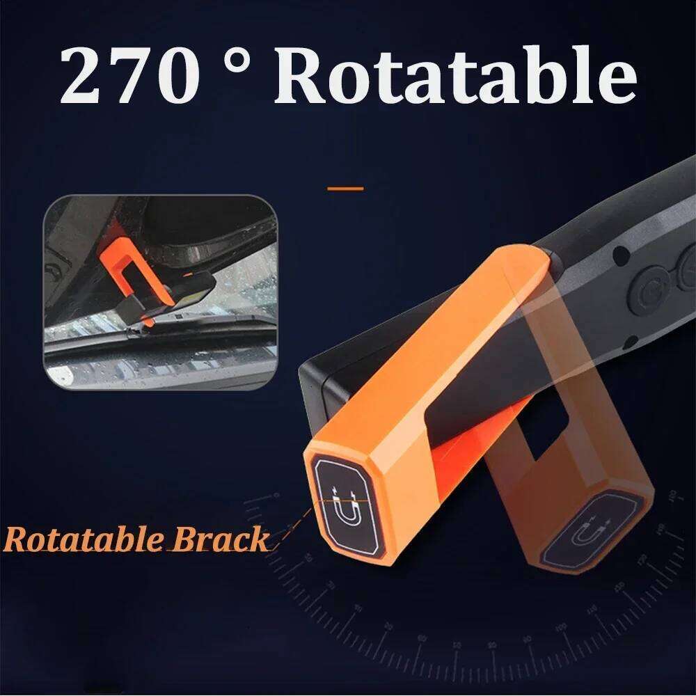 LED work magnet lighting flashlight Car Garage Lamp Mechanic charging COB car maintenance light with hook Z260301
