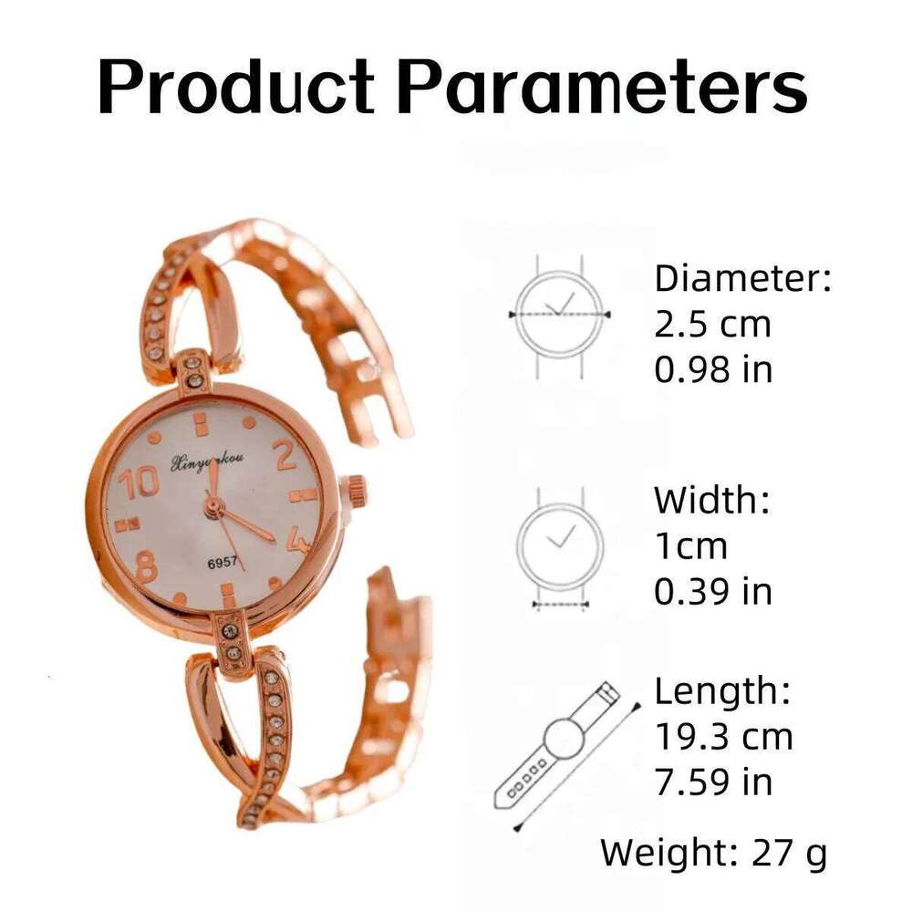 Chic Ladies' es Roman Numeral Dial Rhinestone Inlaid Elegant Design Women Quartz Fashion Accessory H260228