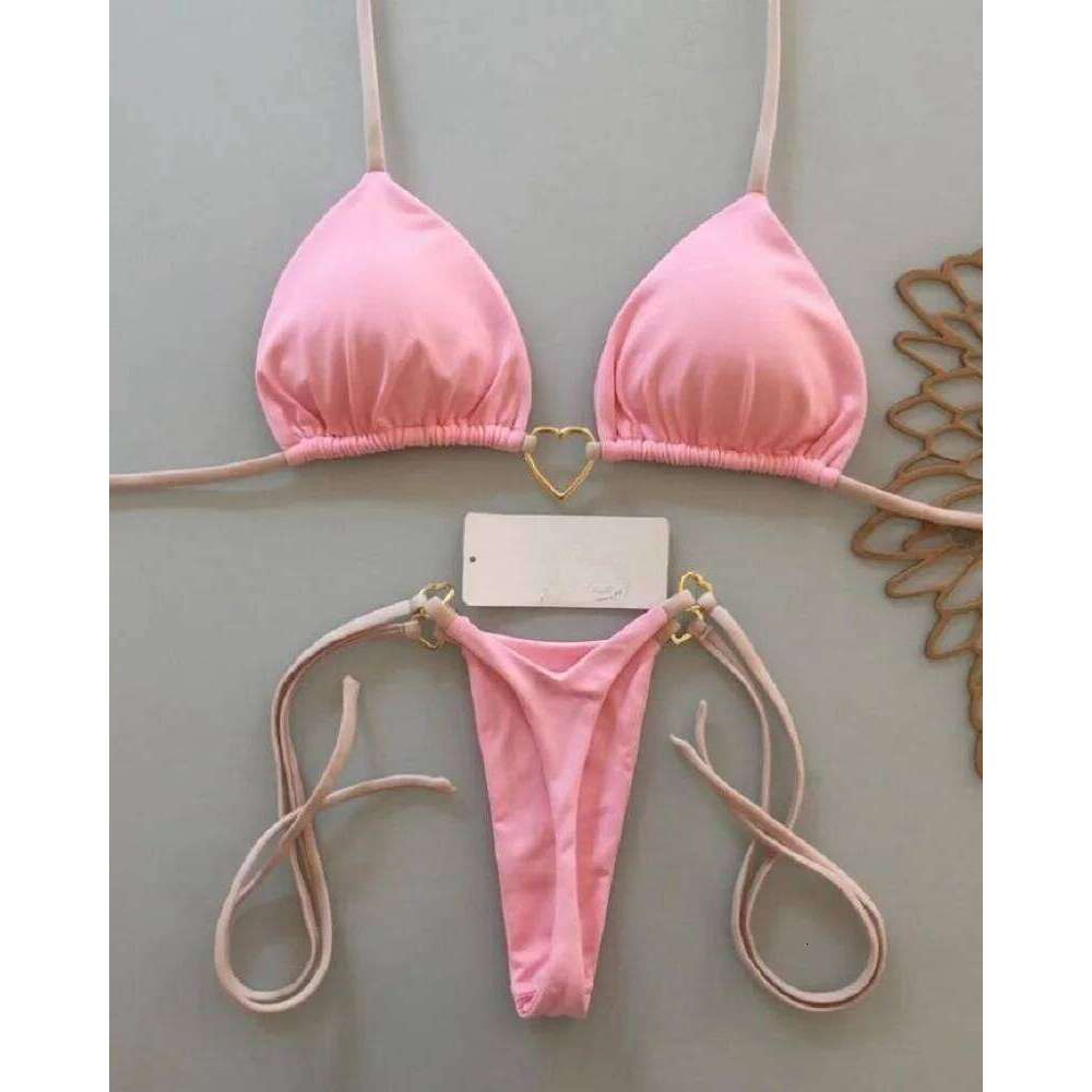 RUOTONSEPT Sexy Halter Solid color Bikini Set Women's Swimsuit Two-piece Triangle Thong Swimwear Bathing Suit Brazilian Biquinis Z260301