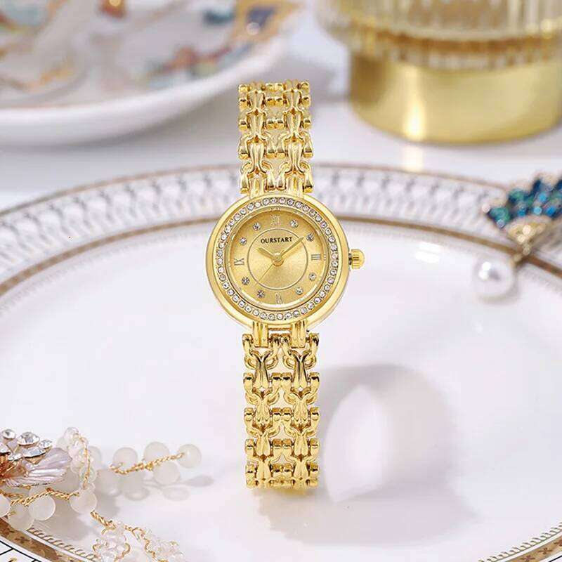 New Diamond encrusted Women's with Shell Mother Face, Small Fragrant Style, High Beauty and Temperament for Women H260228