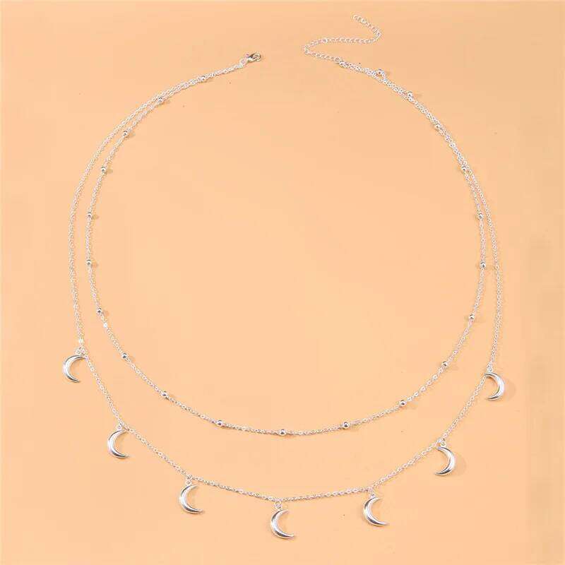 Sexy Vintage Aesthetic Moon Belly Thin Beads Link Waist Chain Belt Streetwear Summer Women Fashion Body Jewelry H260228