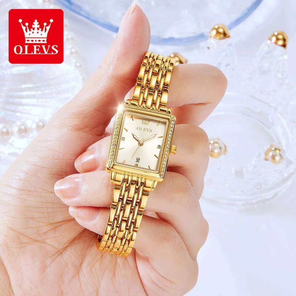 OLEVS 9995 Top Quartz Elegant Diamond Gift Women Automatic Date Waterproof Luminous Relojes Para Mujer H260228
