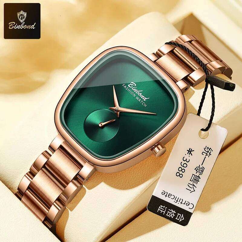 BINBOND Fashion Waterproof Stainless Steel Women's Simple High Quality Quartz es for woman H260228