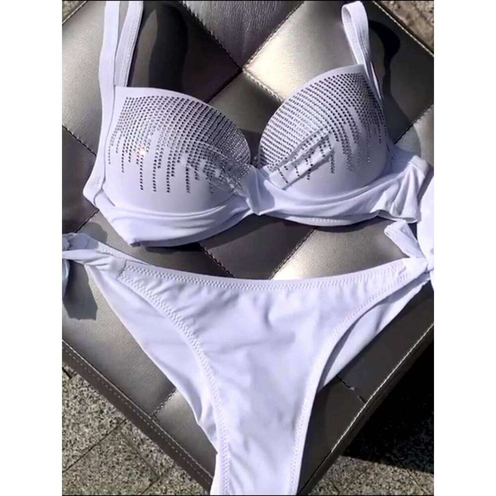 Shiny Sequins Diamond Bikinis Push Up Women Swimwear Female Swimsuit Two Pieces Bikini Set Bra Cup Bathing Suit Swim Lady Z260301