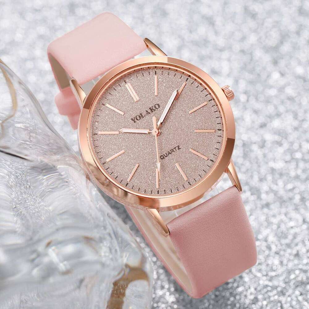 Women es Fashion Matting Dial Ladies Quartz Casual Leather Band Female Dress Wristes H260228