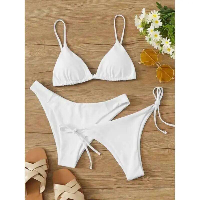 Brazilian Swimsuit Women Sexy Bikini Set Push-up Padded Bra Thong Two Pieces Swimwear Beachwear Bathing Suit Femme Z260301