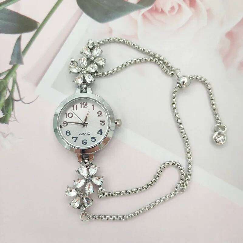 Ladies , Niche Fashion Flower Diamond Pull-Up H260228