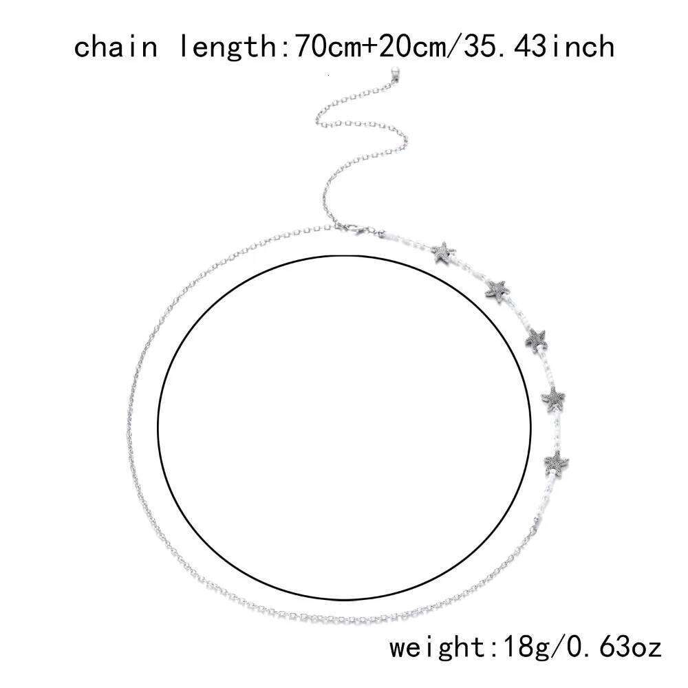 New Seashell Boho Waist Multilayer Pearl Starfish Belly Chain Beads Bohemian Style Belt Women H260228