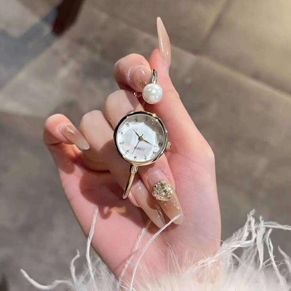 Elegant Pearl Strap Women Quartz Wrist Fashion Diamond Dial For Ladies Reloj Mujer Girls Clock Gift H260228