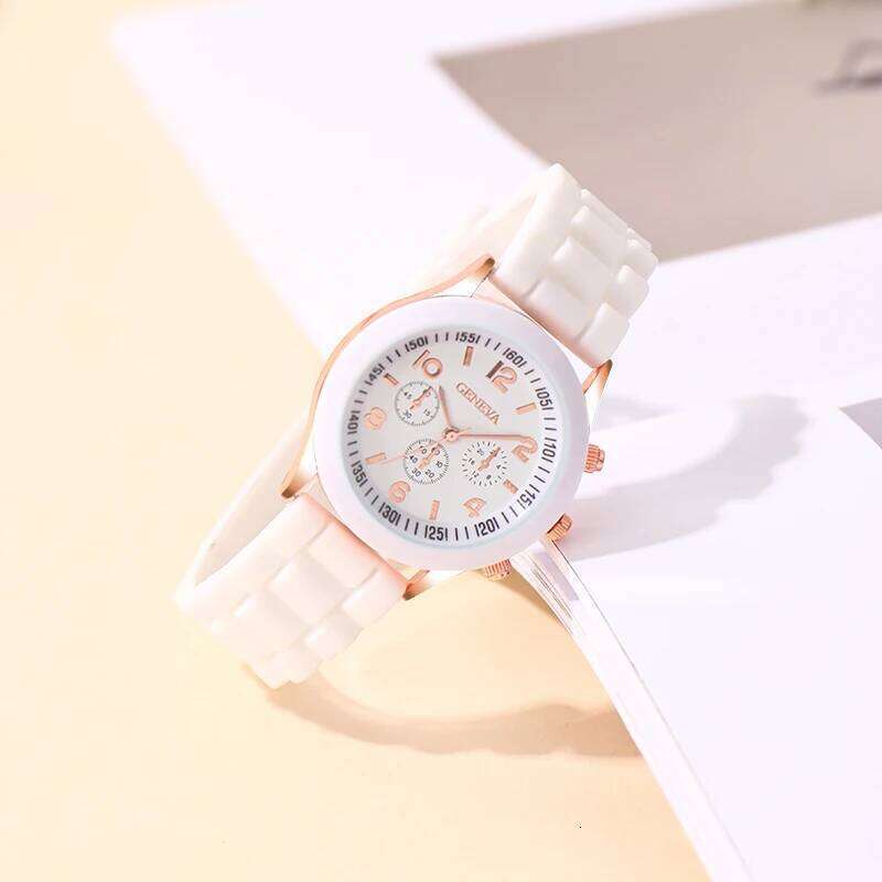 Reloj Mujer Fashion Women es White Silicone Jelly Quartz Ladies Dress Wrist Gifts for Girls Relogio Feminino H260228