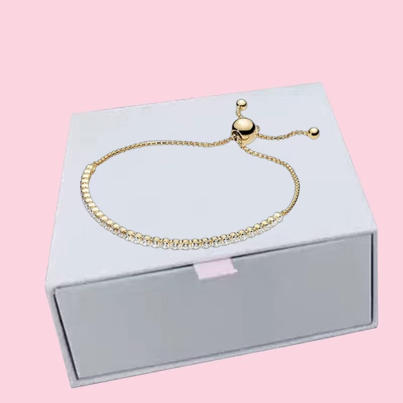 Luxury Designer Adjustable CZ Diamond Bracelets Women Authentic s925 Sterling Silver Birthday Christmas Gifts Jewelry BR114