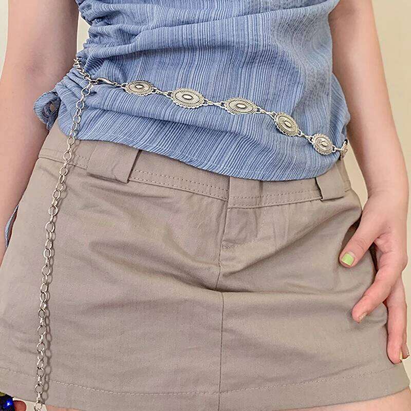 Retro Versatile Ethnic Style Metal Bohemian Belt For Women Fashion Sweater Chain Waist Seal Body Decor Accessories H260228