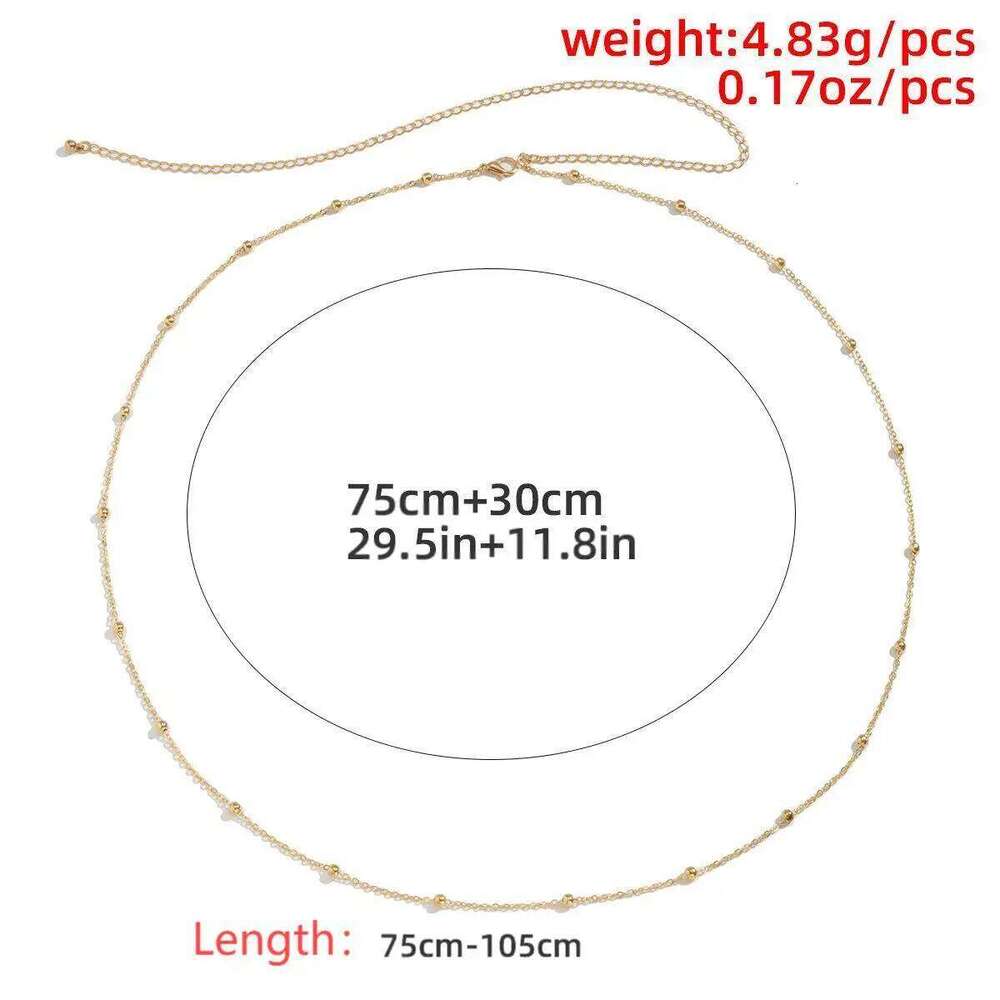 New Fashion Belly Simple Sexy Metal Waist Chain Women's Summer Beach Jewelry H260228