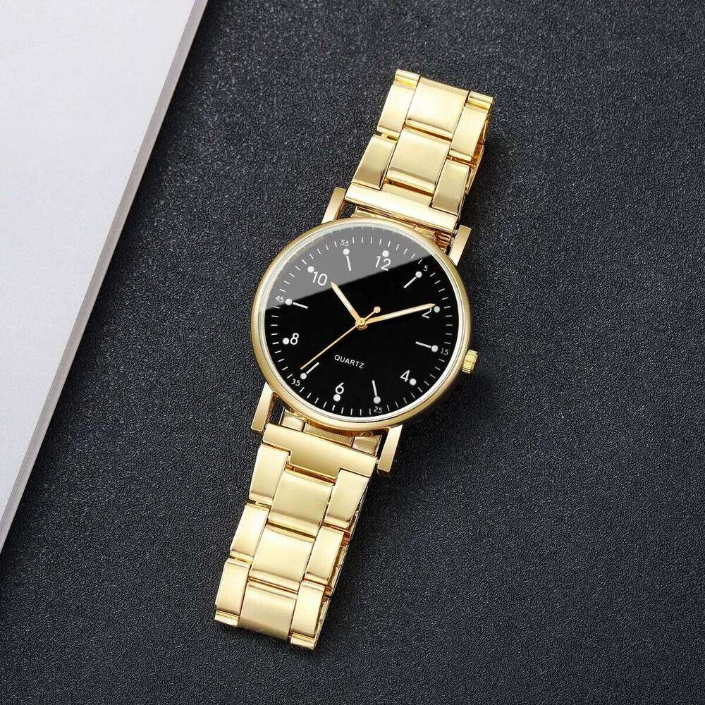 4PCS/Set Fashion Arabic Dial Women Quartz Alloy Band Ladies Wrist Rhinestone s Set Reloj MujerWithout Box H260228