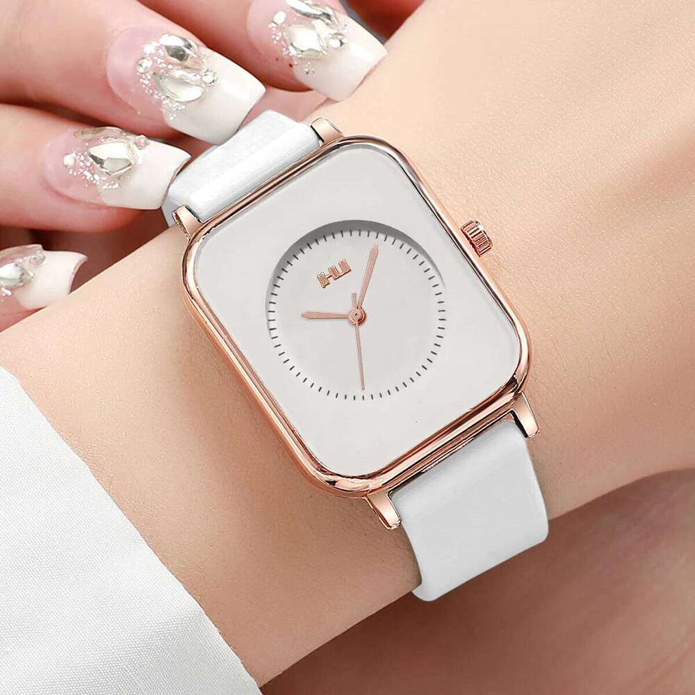 Fashion Rectangle Women es Casual Silicone Band Sports Reloj Mujer Girls Clock Gift H260228