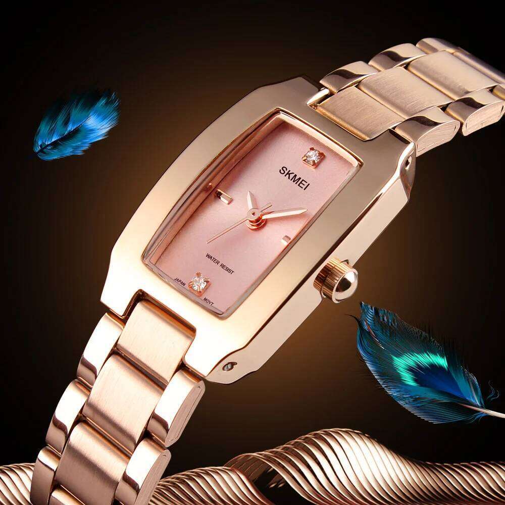 SKMEI 1400 Relogio Feminino Quartz Fashion Thin es Casual Dress Luxury Silver Ladies Rhinestone Waterproof H260228