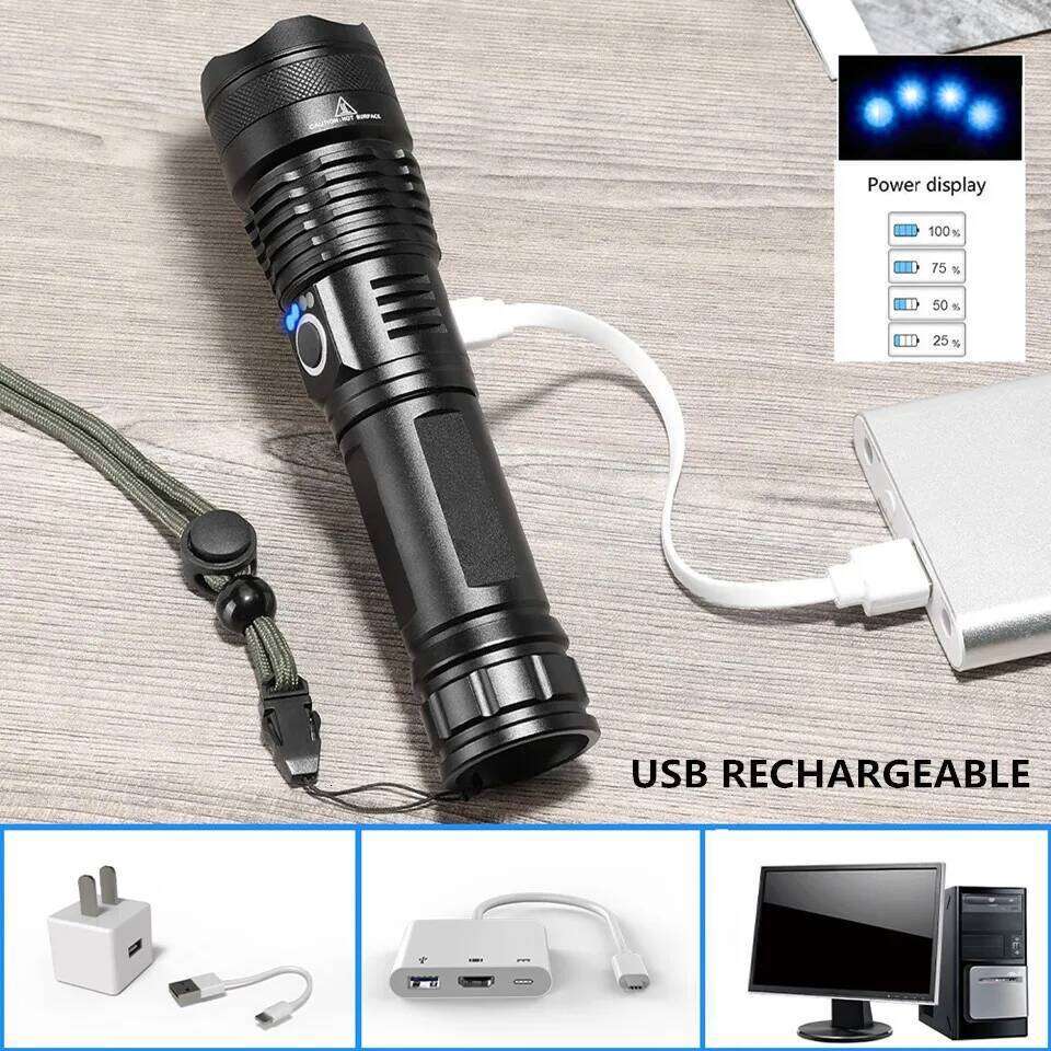 ZK30 Powerful xhp70 flashlight 5 Modes usb Zoom led torch lantern 18650 or 26650 battery Best for Camping, Outdoor, Emergency Z260301