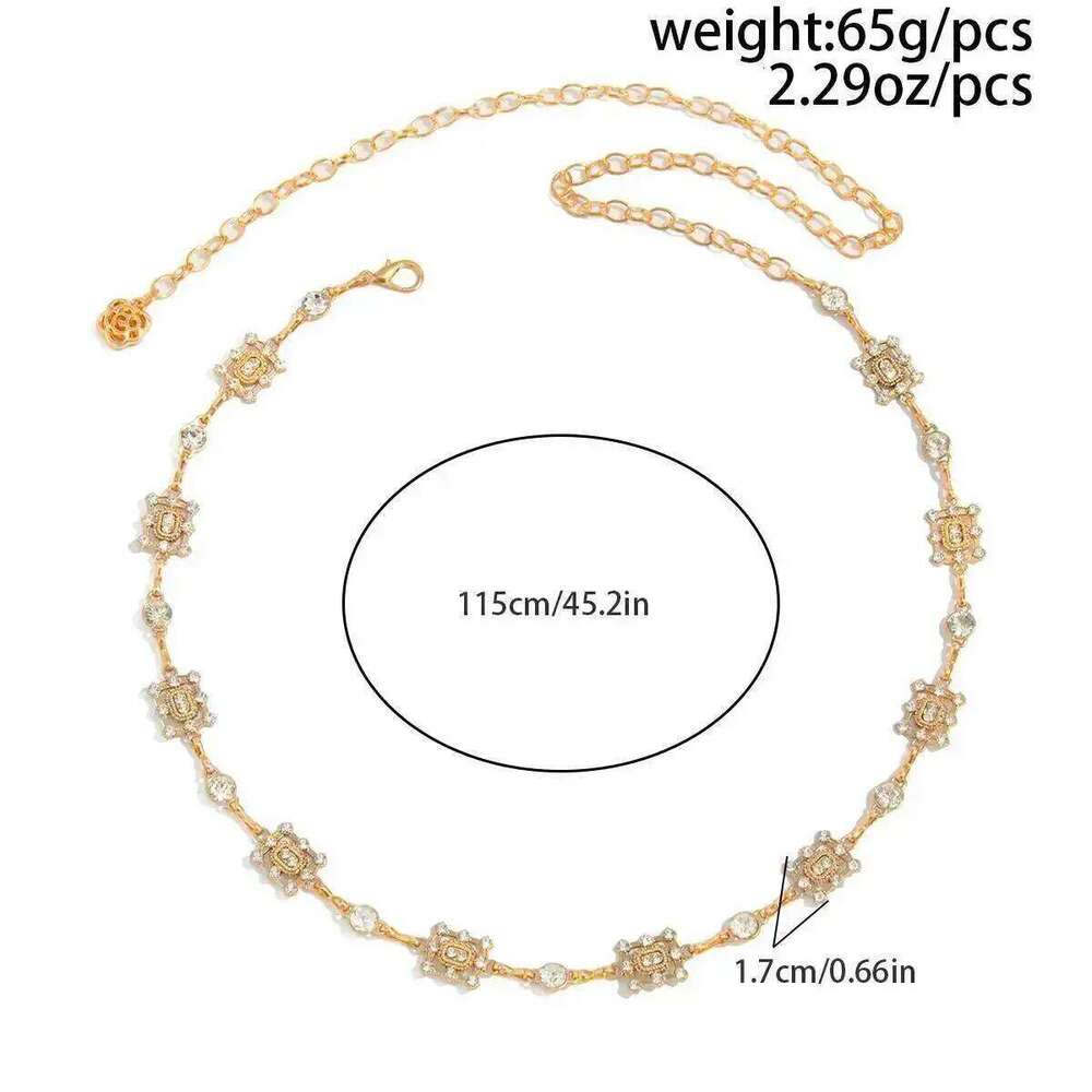 IngeSight.Z Exquisite Luxury Rhinestone Waist Belly Belt Women Summer Beach Sexy Y2K Adjustable Bikinis Body Chain Jewelry H260228
