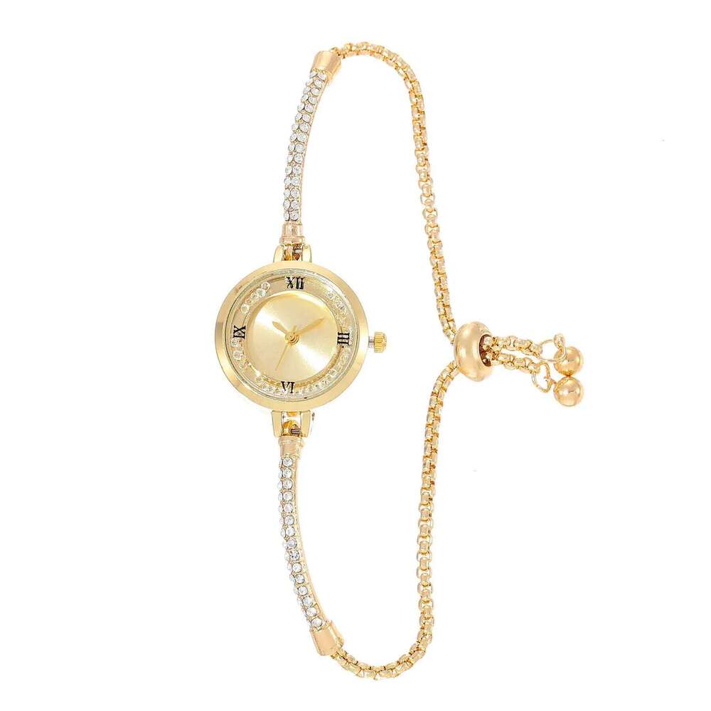 2024 Fashion Women's Gold Small Dial Elegant New Cute Women Steel Quartz Wrist H260228
