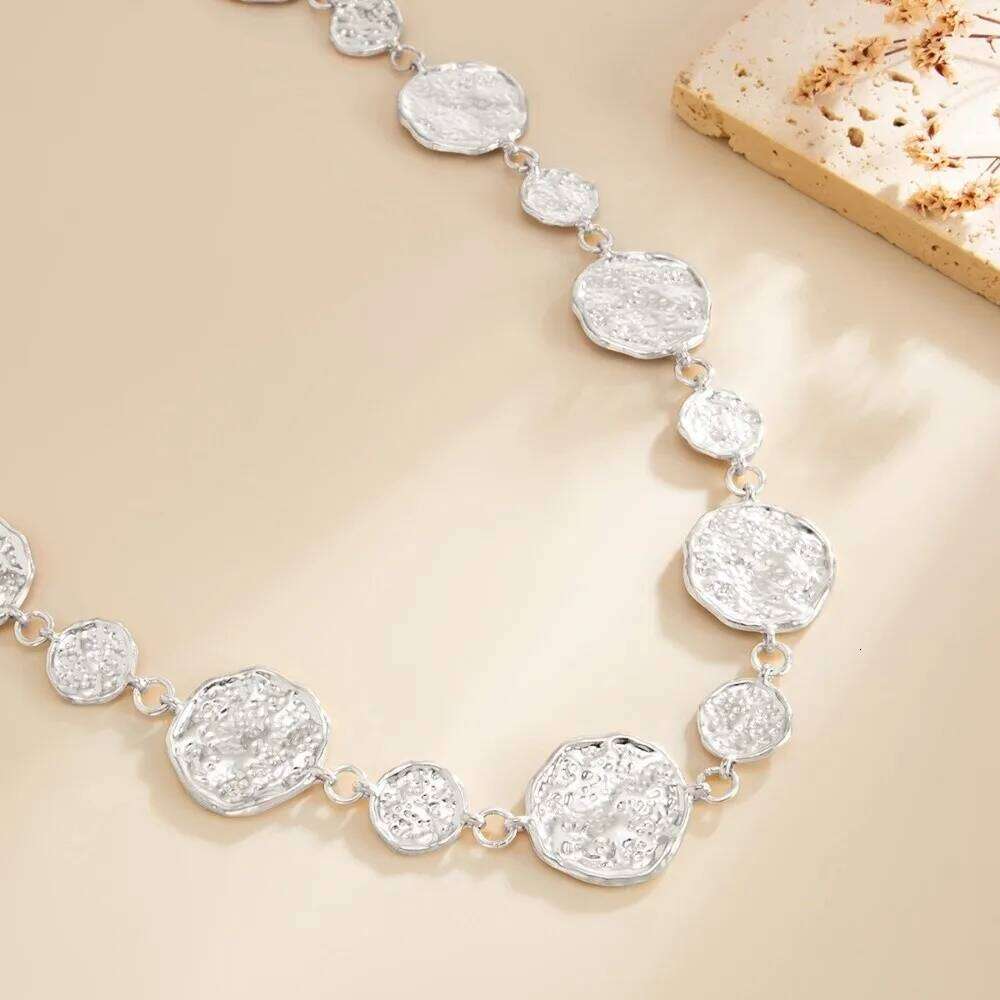 New Metal Chain Pleated Circular Retro Geometric Adjustable Waist Belt For Jeans Dress H260228