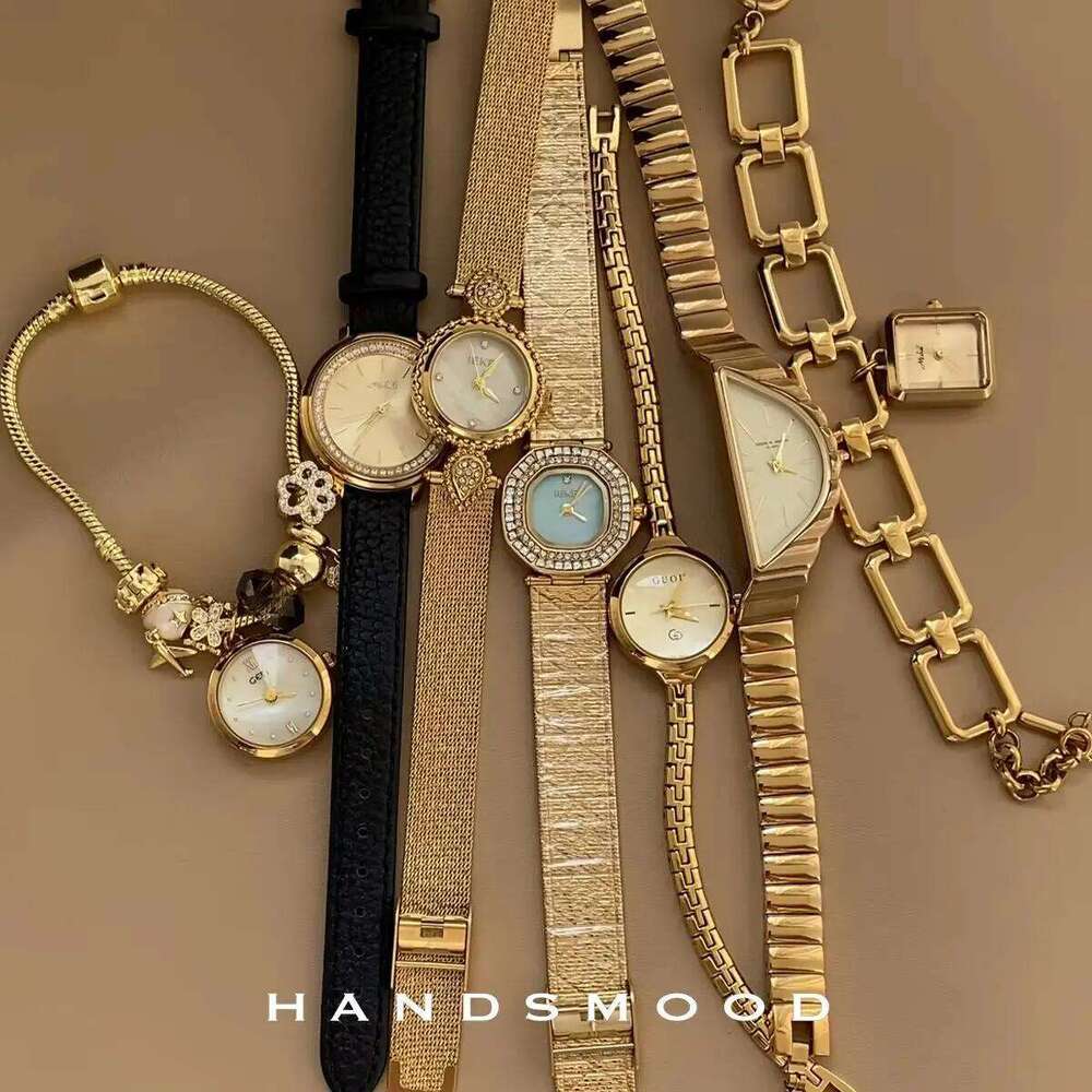 Luxurious, Exquisite, and Fashionable Gold Design High-Quality, Refined Ladies' Premium Quartz Timepiece Gift H260228