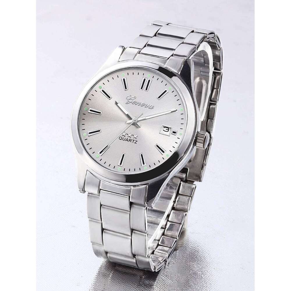 Ladies Quartz Steel Band Design with Calendar Feature Daily Fashion Accessory Birthday Gift without Box H260228