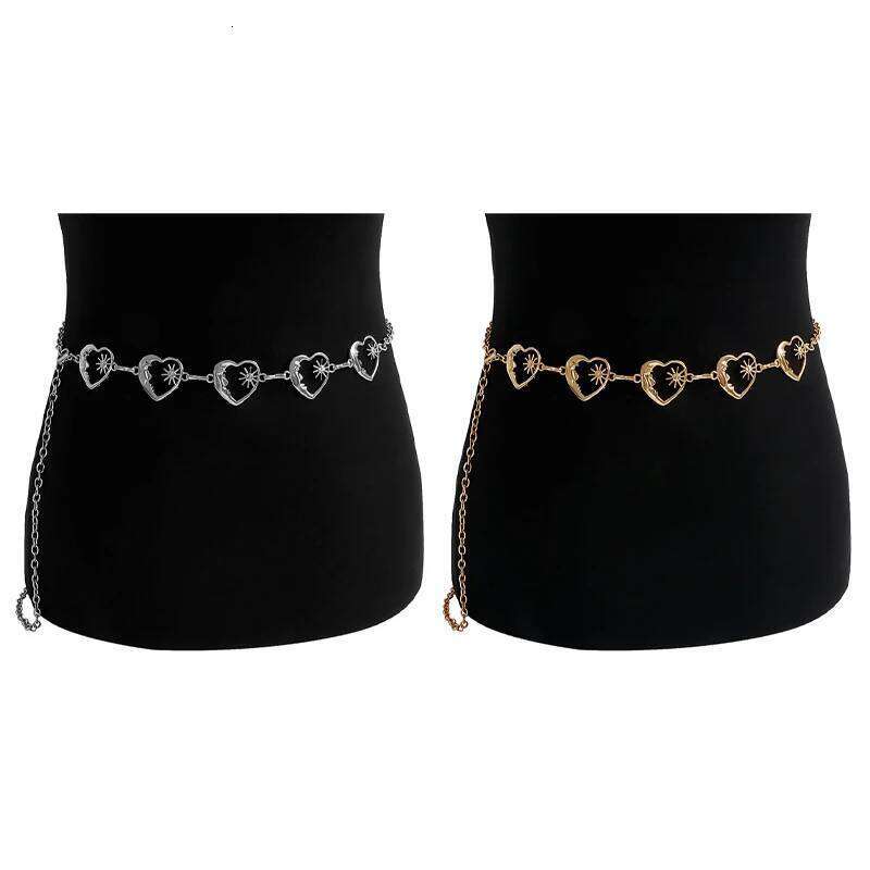 YOURMetal Harajuku Women Vintage Punk Gothic Moon Sun High Waist Chain Pendant Belts Female. H260228