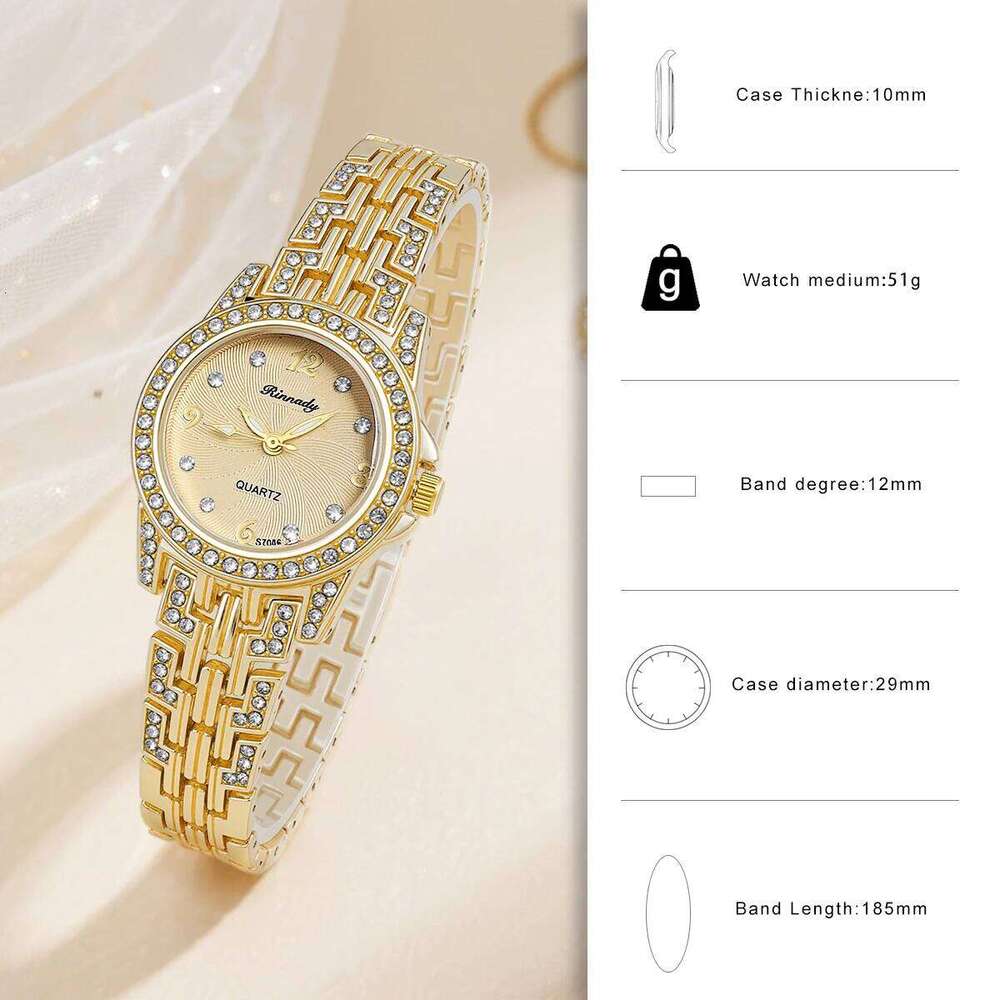Ladies Fashion Minimalist Business Diamond Women's Alloy Quartz H260228