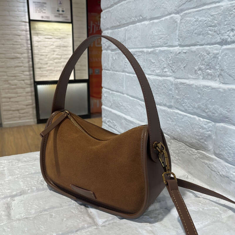Luxury Shoulder Bags Totes Hobo Frosted Cowhide Square For Women New Genuine Leather Handbag Retro High End Feel Single Crossbody Small Bag SENYY