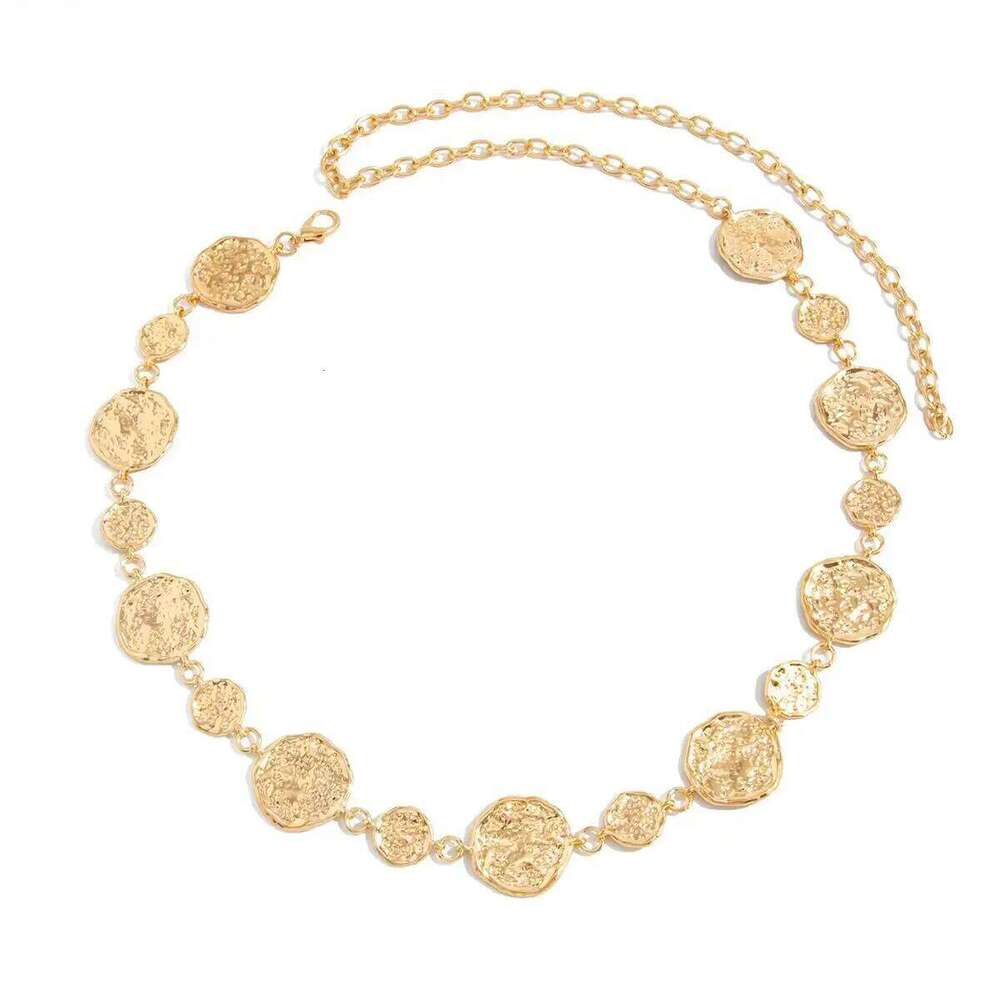 Ingemark Punk Gold Color Round Belly Waist Chains Women Summer Vacation Sexy Bikini Dress Body Chain Fashion Jewelry Accessory H260228