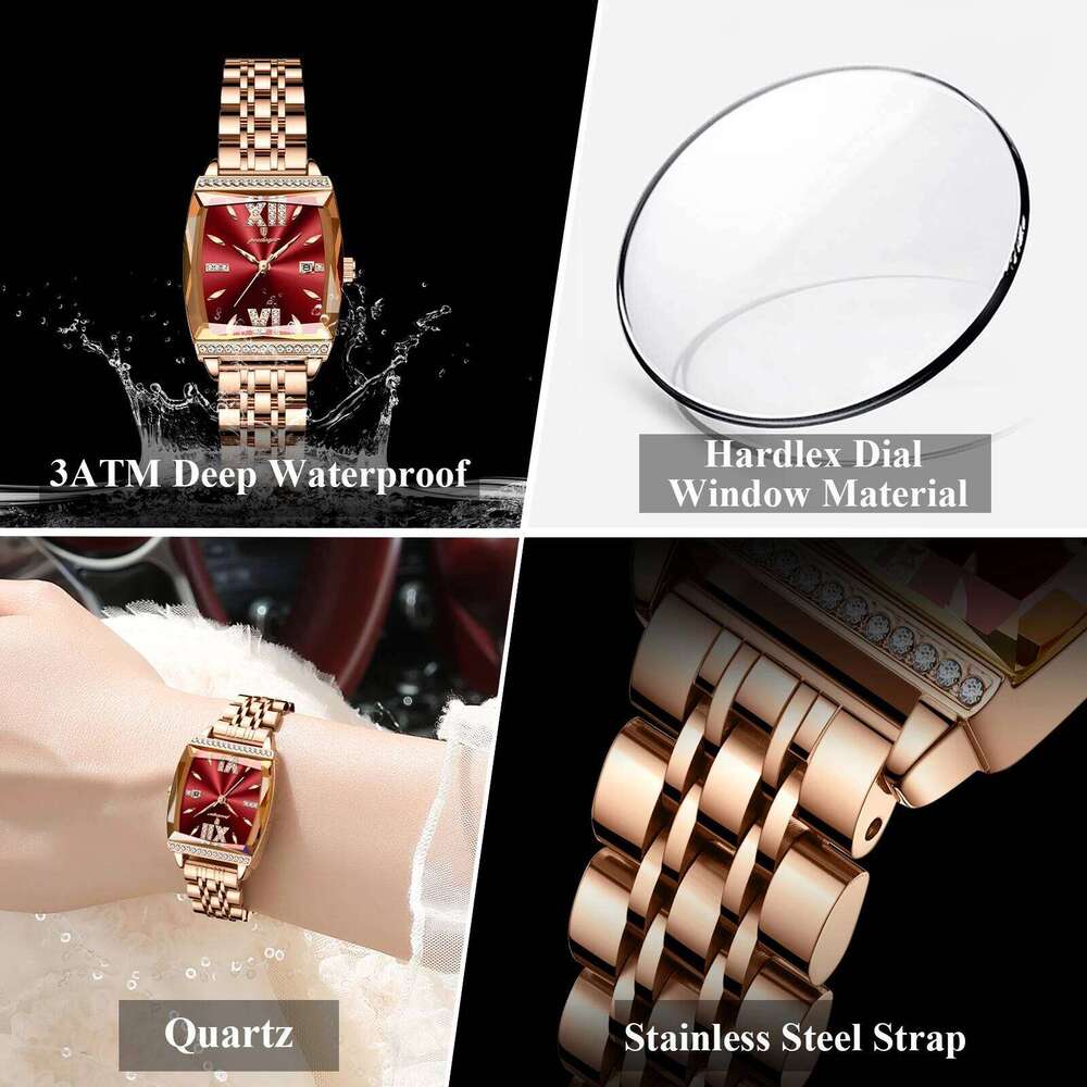 POEDAGAR Fashion For Woman High Quality Waterproof Date Elegant Ladies Stainless Steel Original Women Quartz es H260228